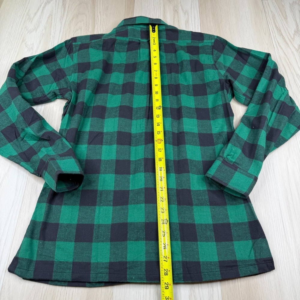 NWT VTG Brooks Brothers Green Black Buffalo Plaid Flannel Button Shirt Size M - Picture 11 of 11